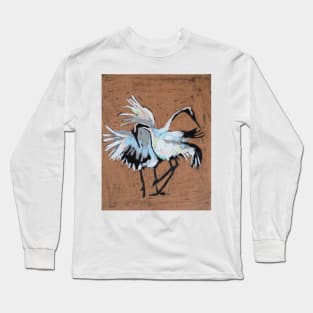 Japanese cranes pastel Long Sleeve T-Shirt